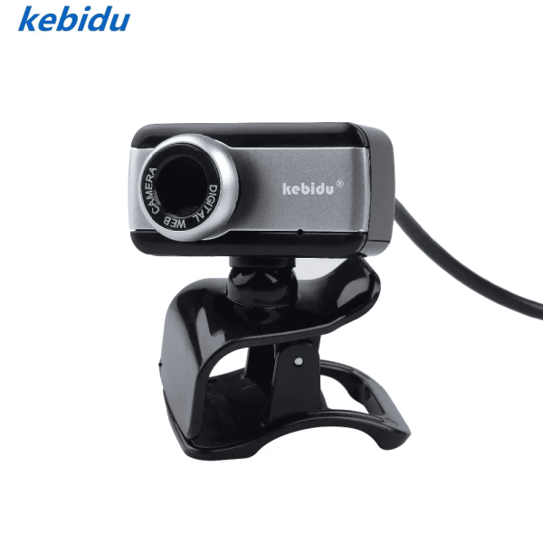 The image shows the Decdeal USB Webcam, highlighting its sleek design and the external microphone for clear audio capture.