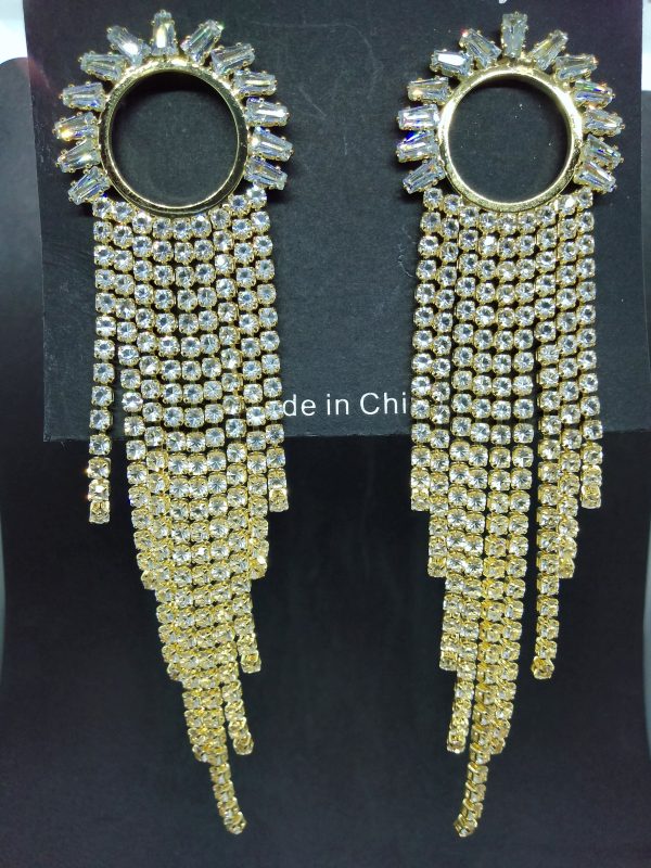 "Full display of HashtagAllin’s silver drop earrings with vintage Indian styling."