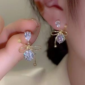 "New Fashion Trend Mesh Zircon Earrings